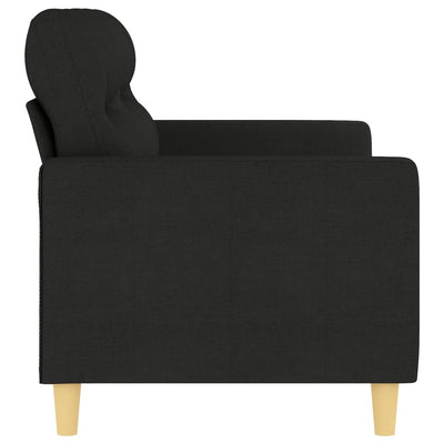 2-personers sofa 140 cm stof sort