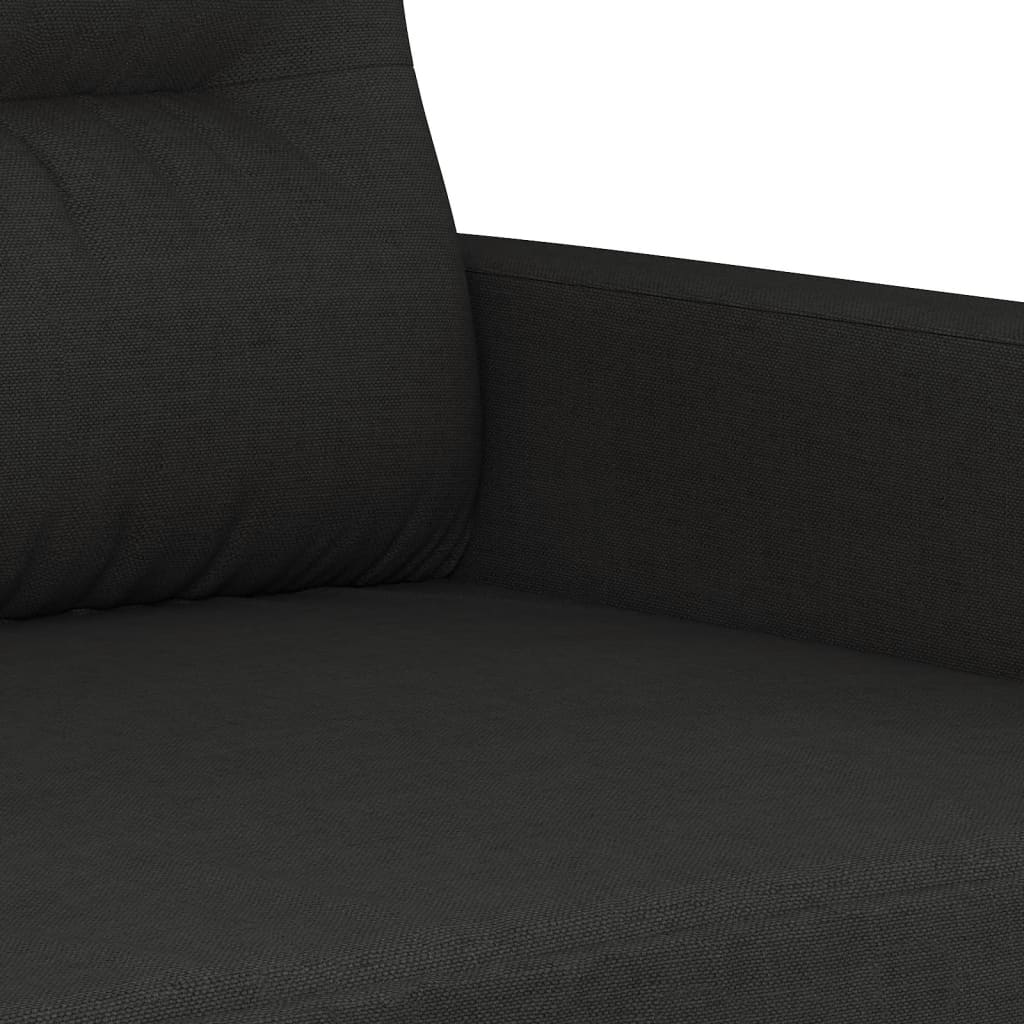 2-personers sofa 140 cm stof sort