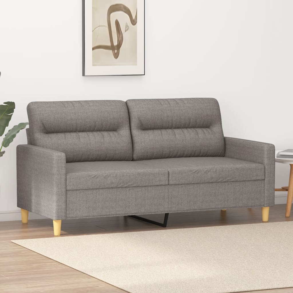 2-personers sofa 140 cm stof gråbrun