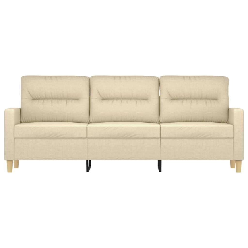 3-personers sofa 180 cm stof cremefarvet