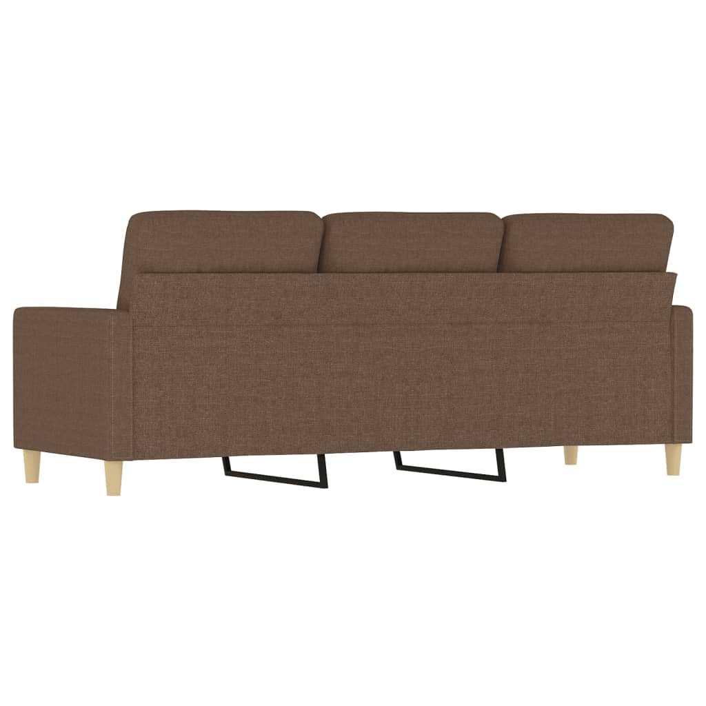 3-personers sofa 180 cm stof brun