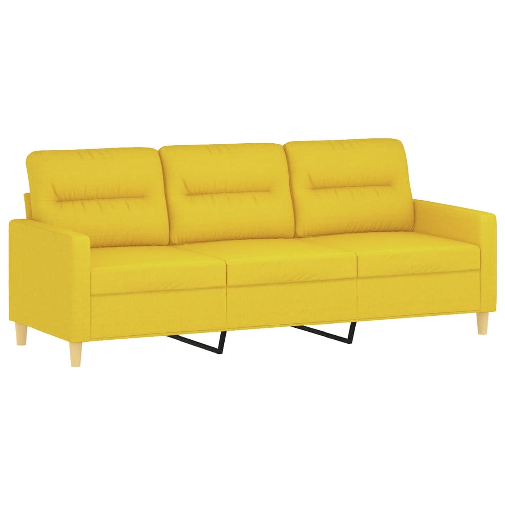 3-personers sofa 180 cm stof lysegul