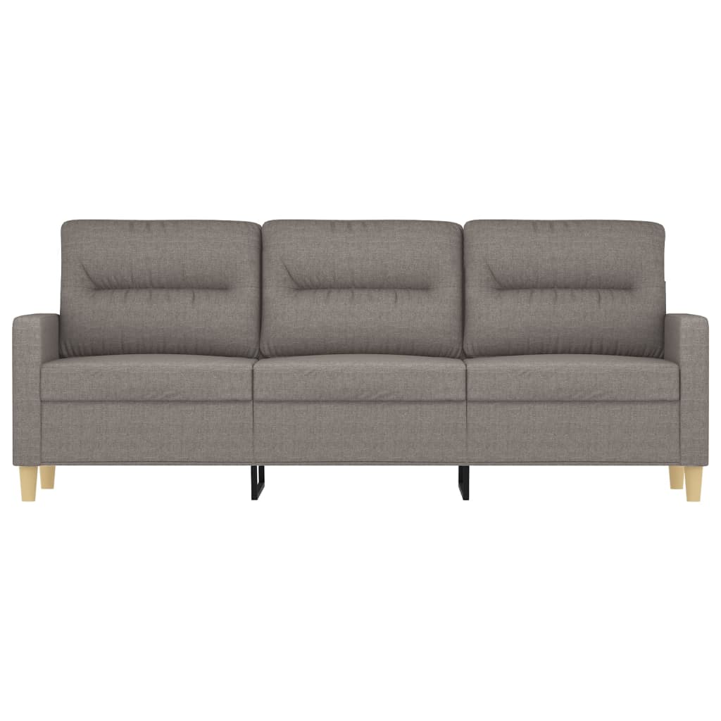 3-personers sofa 180 cm stof gråbrun