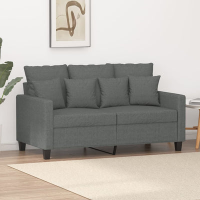 2-personers sofa 120 cm stof mørkegrå