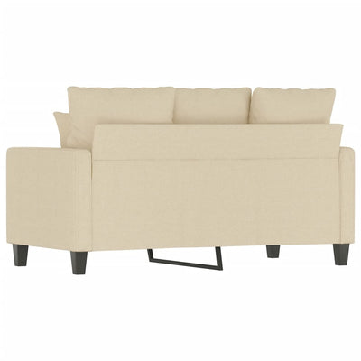 2-personers sofa 120 cm stof cremefarvet