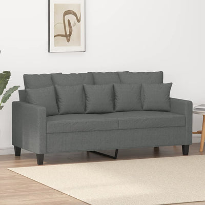 2-personers sofa 140 cm stof mørkegrå