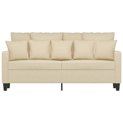 2-personers sofa 140 cm stof cremefarvet