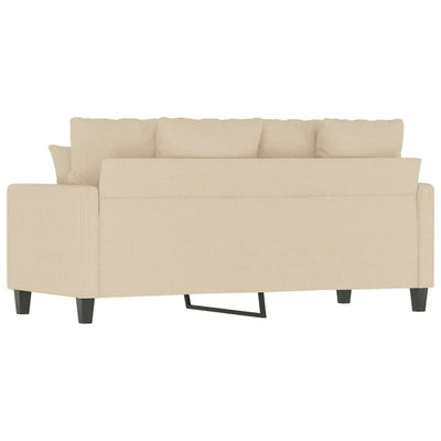 2-personers sofa 140 cm stof cremefarvet