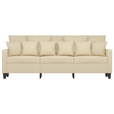 3-personers sofa 180 cm stof cremefarvet