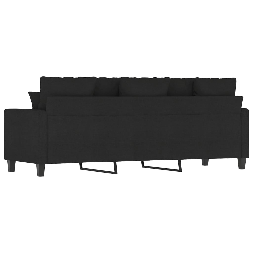 3-personers sofa 180 cm stof sort