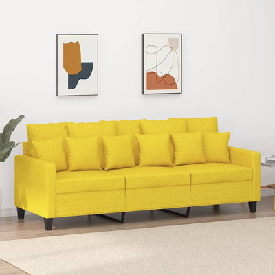 3-personers sofa 180 cm stof lysegul