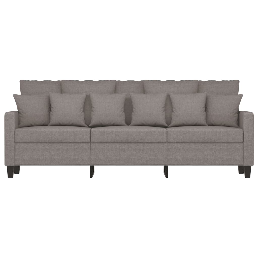 3-personers sofa 180 cm stof gråbrun