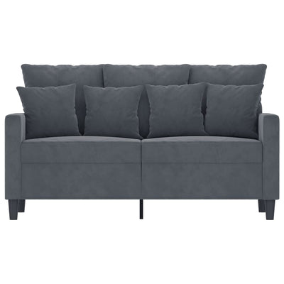 2-personers sofa 120 cm velour mørkegrå