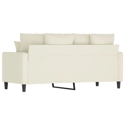 2-personers sofa 140 cm velour cremefarvet