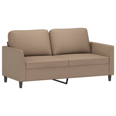 2-personers sofa 140 cm kunstlæder cappuccino