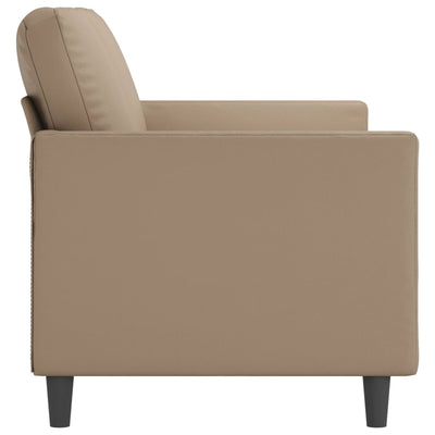 2-personers sofa 140 cm kunstlæder cappuccino