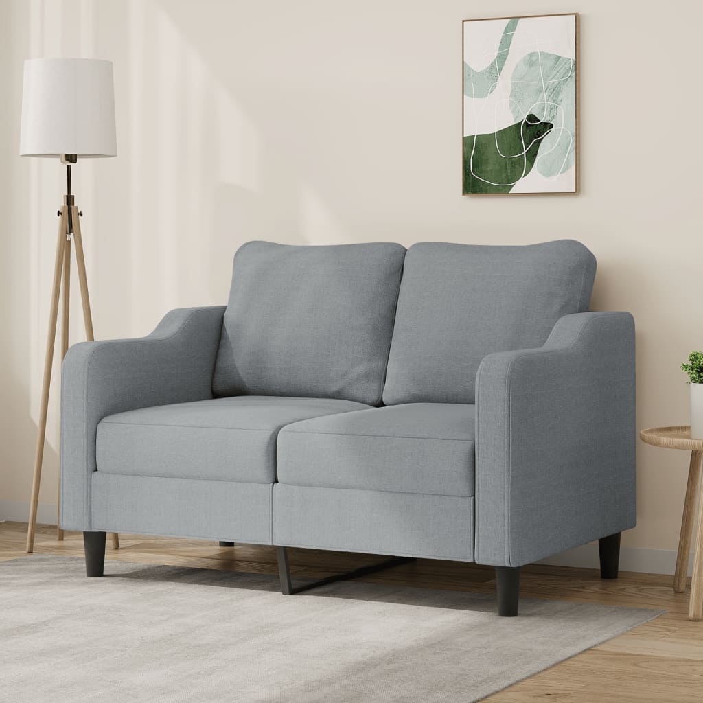 2-personers sofa 120 cm stof lysegrå