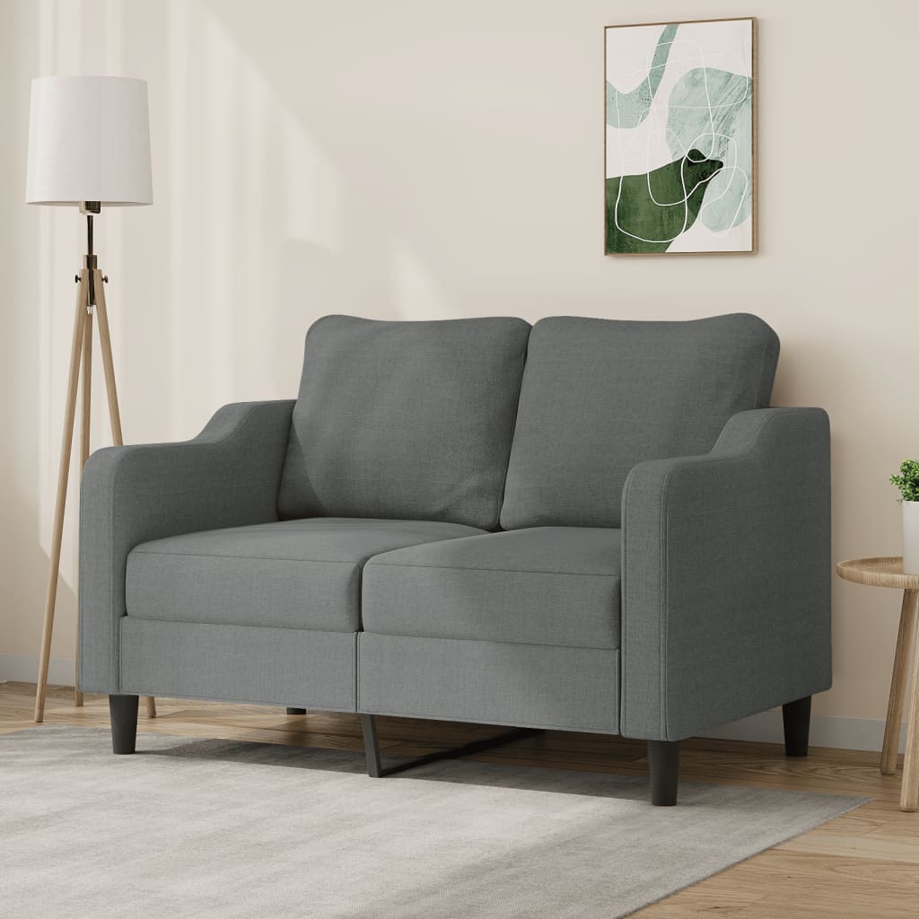 2-personers sofa 120 cm stof mørkegrå