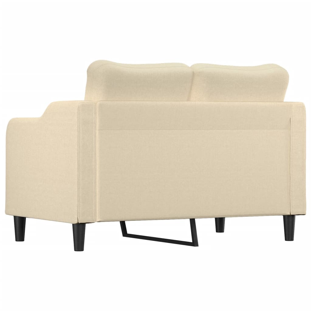 2-personers sofa 120 cm stof cremefarvet