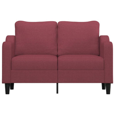 2-personers sofa 120 cm stof vinrød