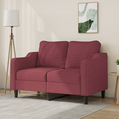 2-personers sofa 120 cm stof vinrød