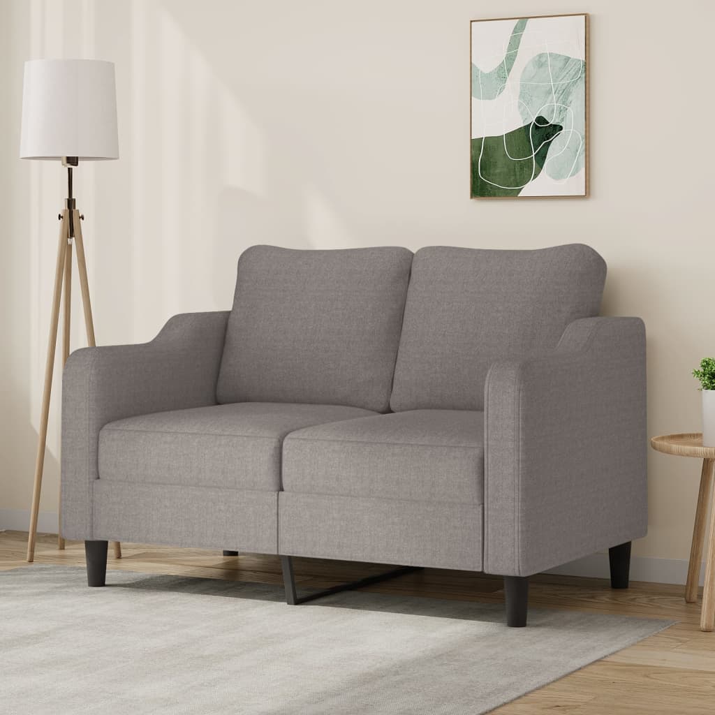 2-personers sofa 140 cm stof gråbrun