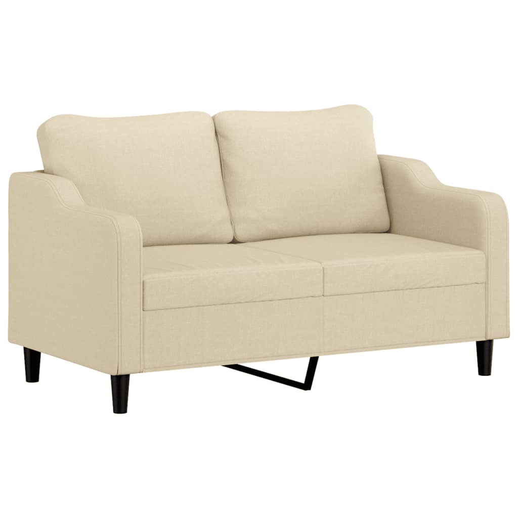 2-personers sofa 140 cm stof cremefarvet