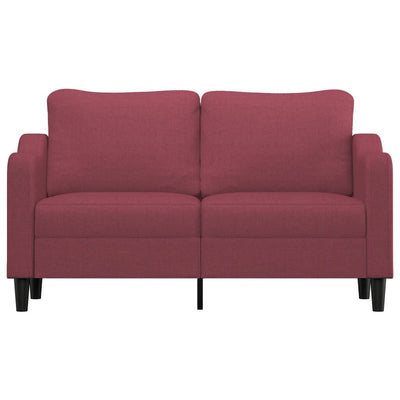 2-personers sofa 140 cm stof vinrød