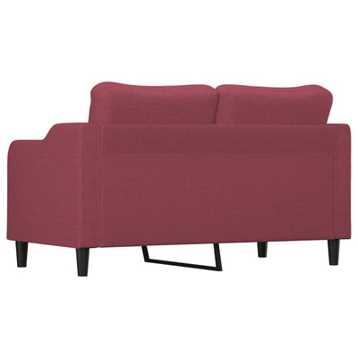 2-personers sofa 140 cm stof vinrød