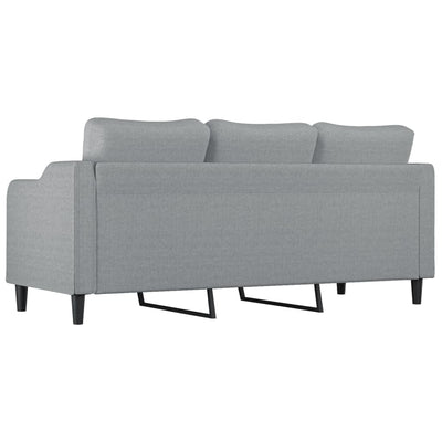 3-personers sofa 180 cm stof lysegrå