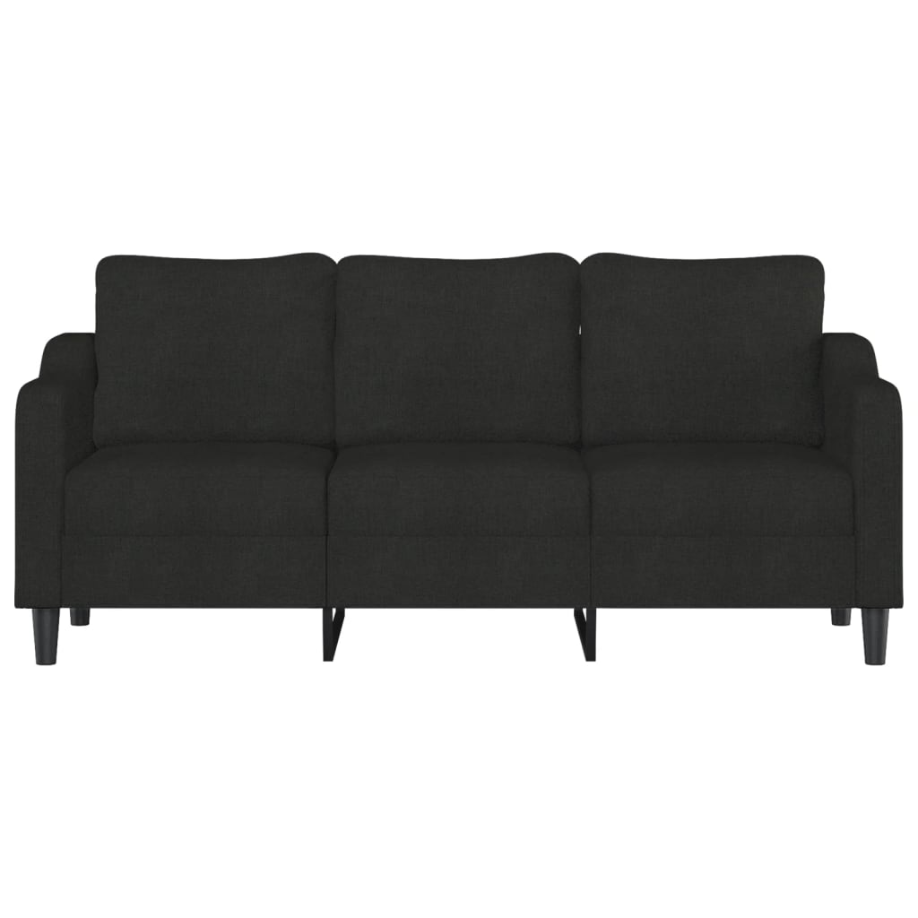 3-personers sofa 180 cm stof sort