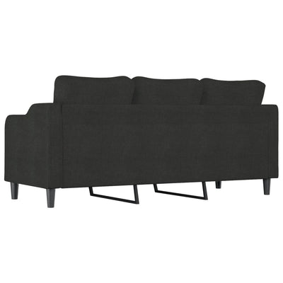 3-personers sofa 180 cm stof sort