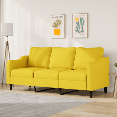 3-personers sofa 180 cm stof lysegul