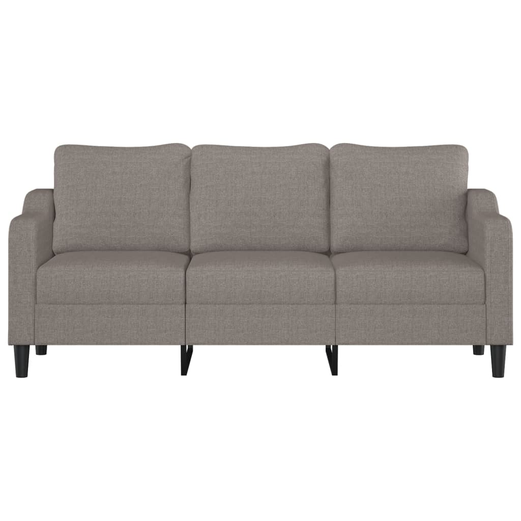 3-personers sofa 180 cm stof gråbrun