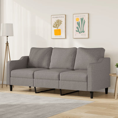 3-personers sofa 180 cm stof gråbrun