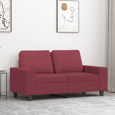 2-personers sofa 120 cm stof vinrød