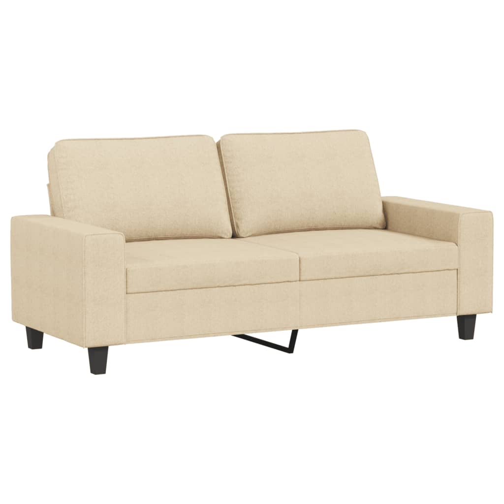 2-personers sofa 140 cm stof cremefarvet