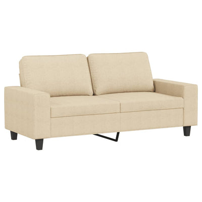 2-personers sofa 140 cm stof cremefarvet