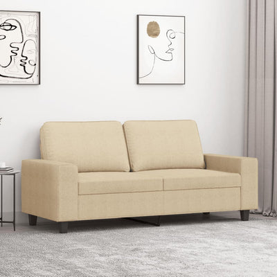 2-personers sofa 140 cm stof cremefarvet