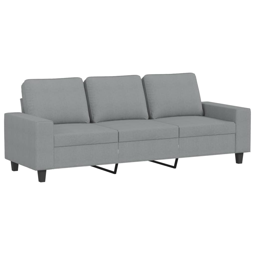 3-personers sofa 180 cm stof lysegrå