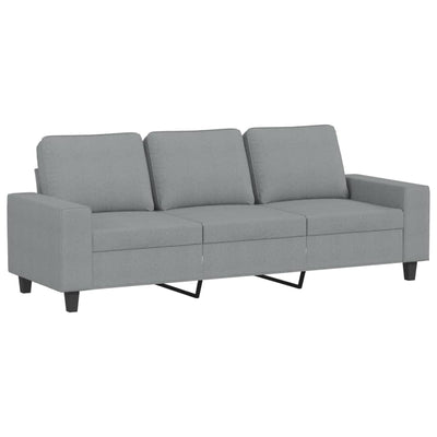 3-personers sofa 180 cm stof lysegrå