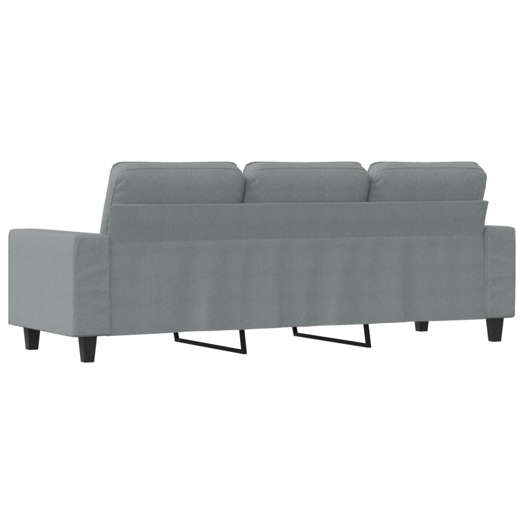 3-personers sofa 180 cm stof lysegrå