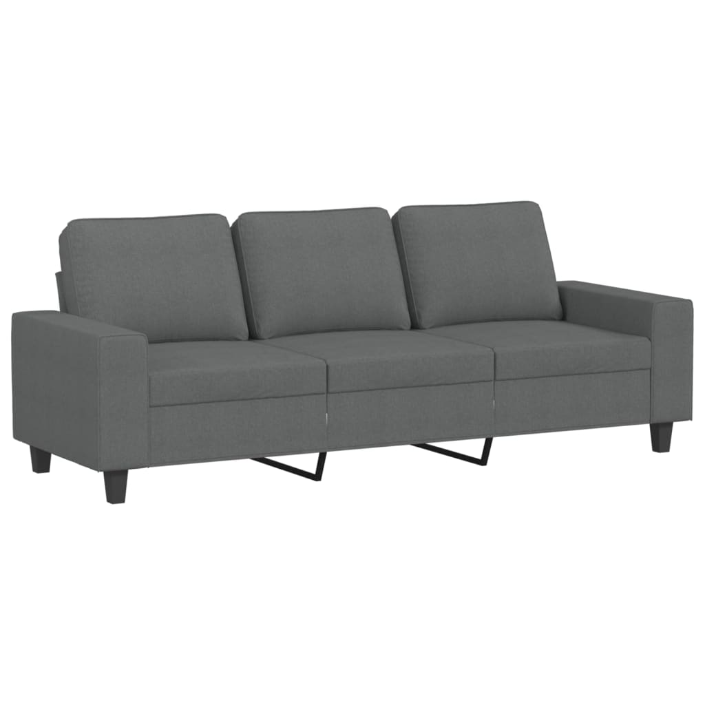 3-personers sofa 180 cm stof mørkegrå