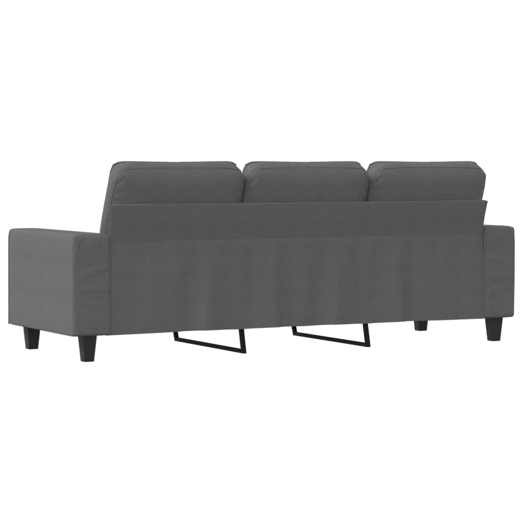 3-personers sofa 180 cm stof mørkegrå