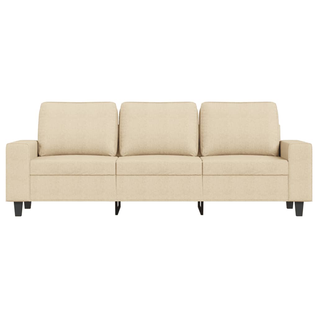 3-personers sofa 180 cm stof cremefarvet