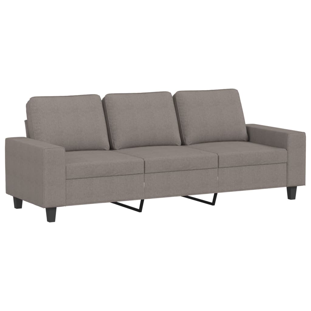 3-personers sofa 180 cm stof gråbrun