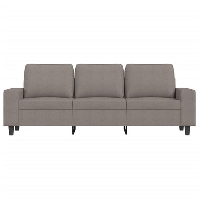 3-personers sofa 180 cm stof gråbrun