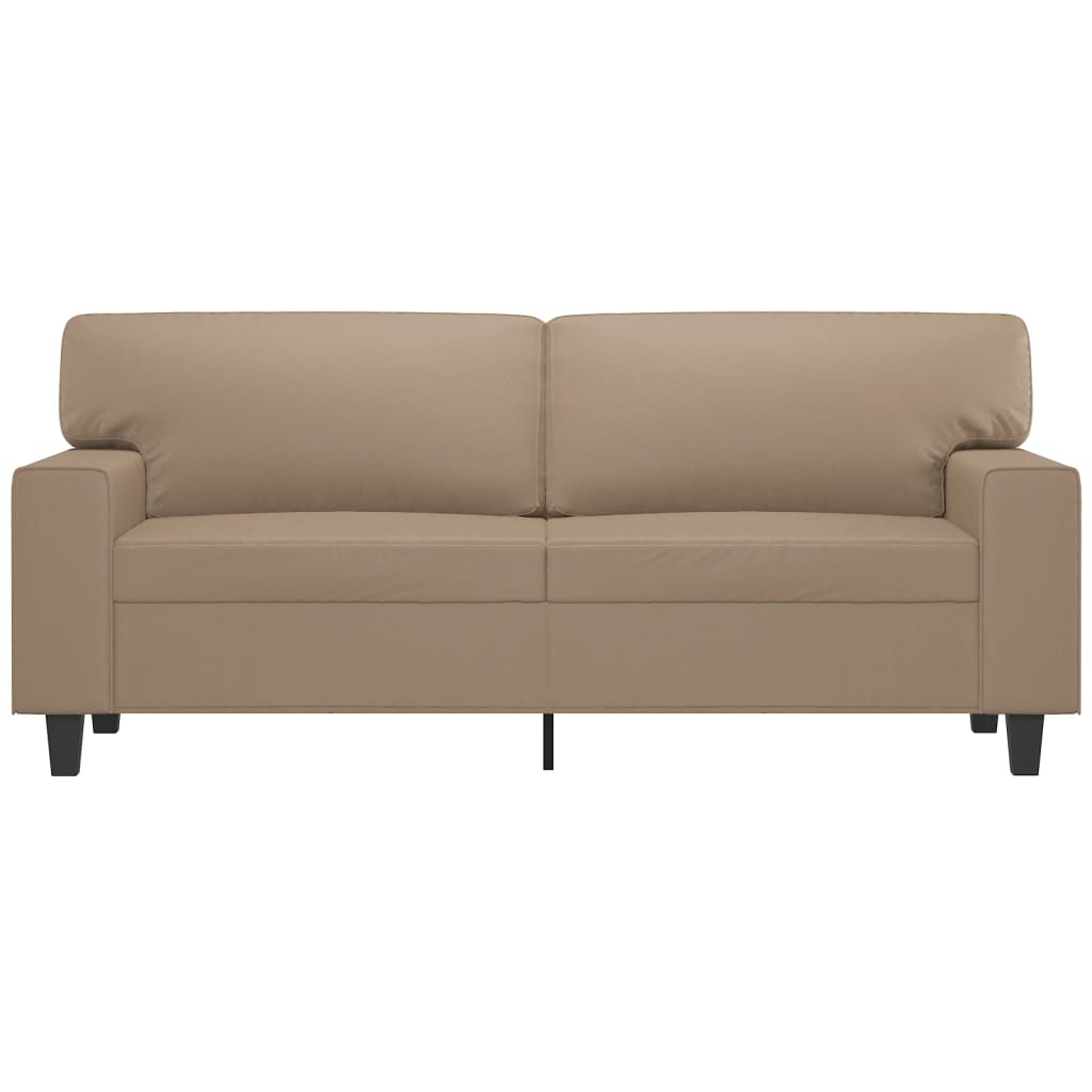 2-personers sofa 140 cm kunstlæder cappuccino