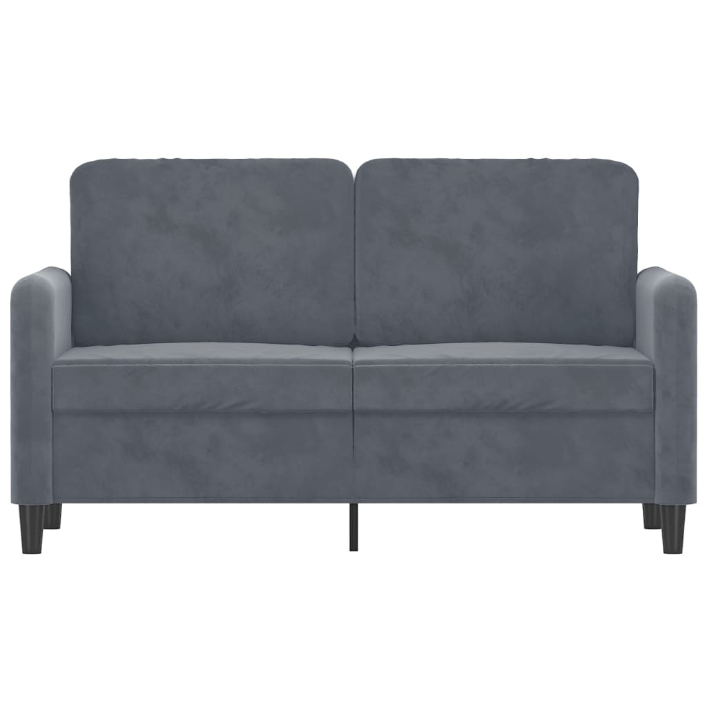 2-personers sofa 120 cm velour mørkegrå