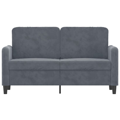 2-personers sofa 120 cm velour mørkegrå